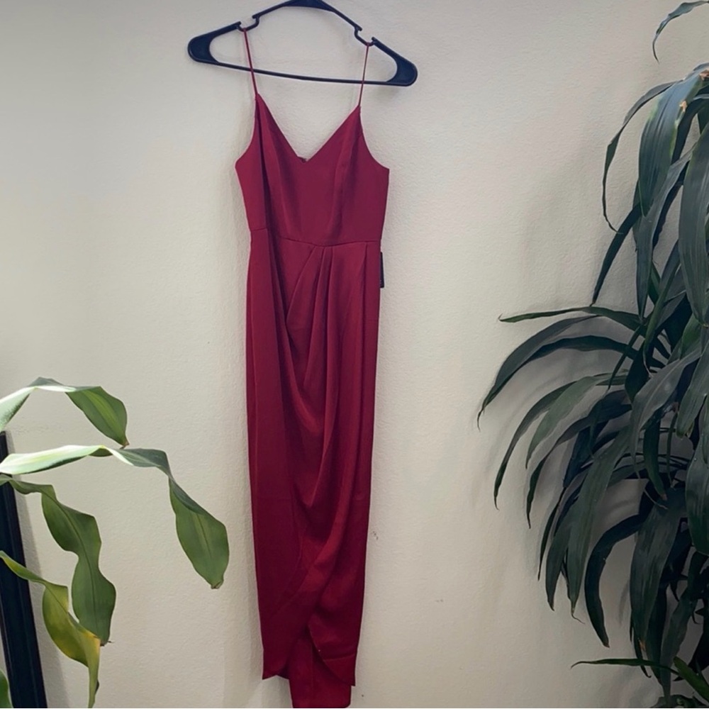 Express Red Spaghetti Strap Maxi Dress